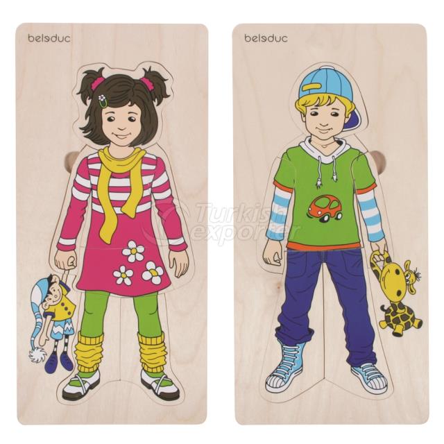 Beleduc Anika y Denis Puzzle 14x29cm BL-17058