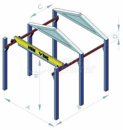 Sinle girder overhead travelling crane