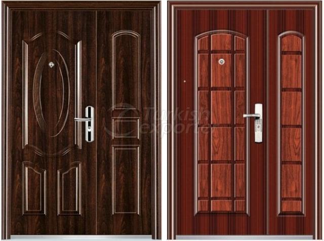 single and half leaf steel door