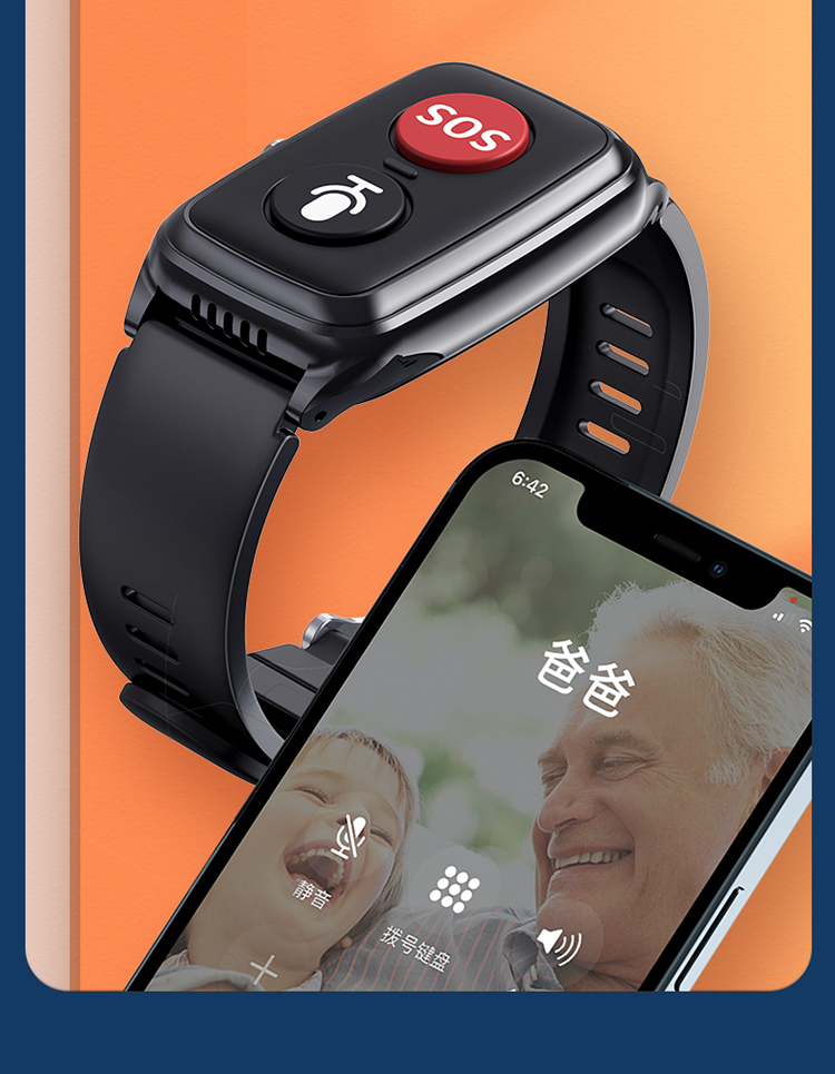 4G Elder People Smart Watch