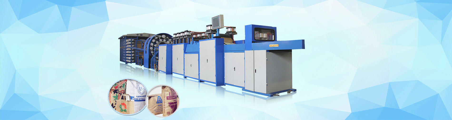 Bag Making Machine, Flexo printing machine, slitting, bag/sack sealing & Sewing machine