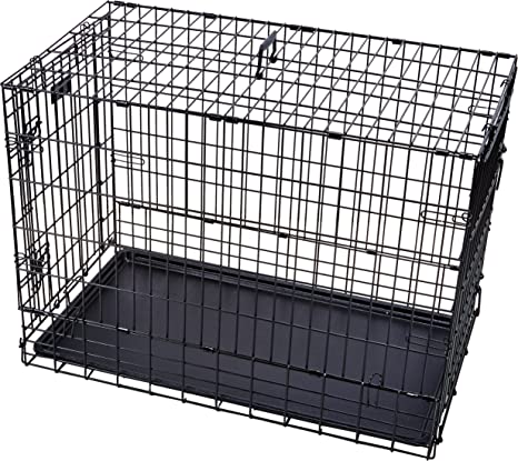 24x18”  Folding Metal Dog Crate Side door and front door