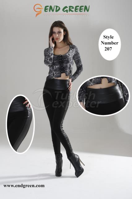 Wide Leather Belt Legging