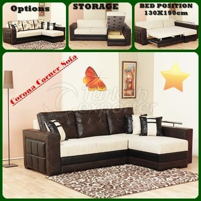 Corona Sectional Corner Sofabed Set