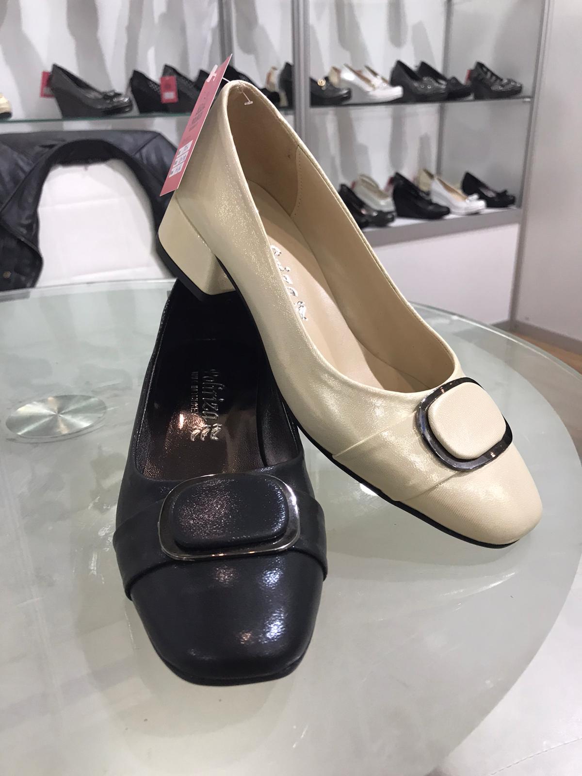 Genuine leather and PU Leather Lady Shoes  