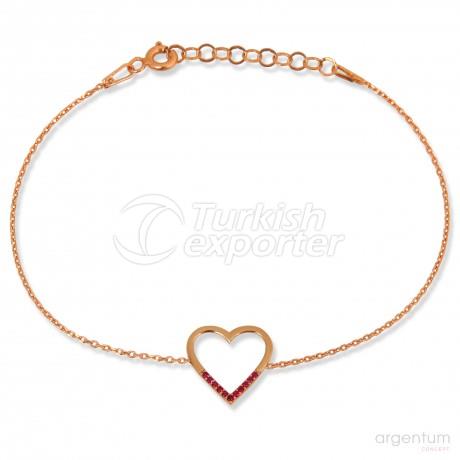 18K GOLD CHAIN BRACELET WITH HEART