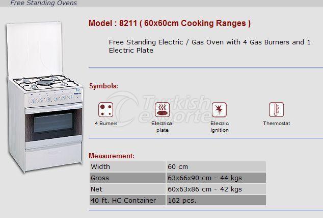 Free Stranding Ovens 60x60 Cooking Ranges