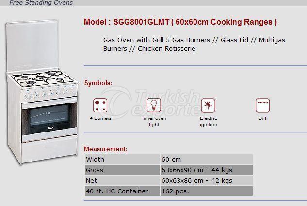 Free Stranding Ovens 60x60 Cooking Ranges