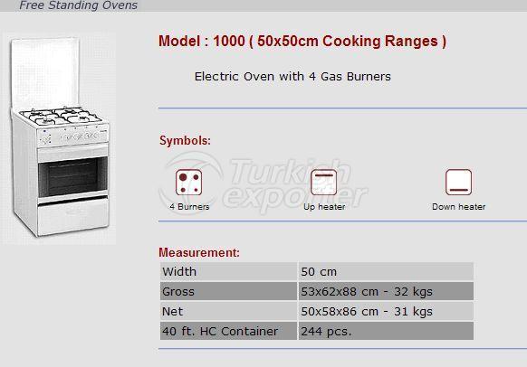 Free Stranding Ovens 50x50 Cooking Ranges