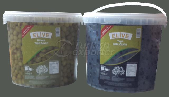 Black  and Green Olives