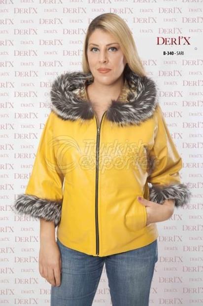 Yellow Leather Jacket B-340