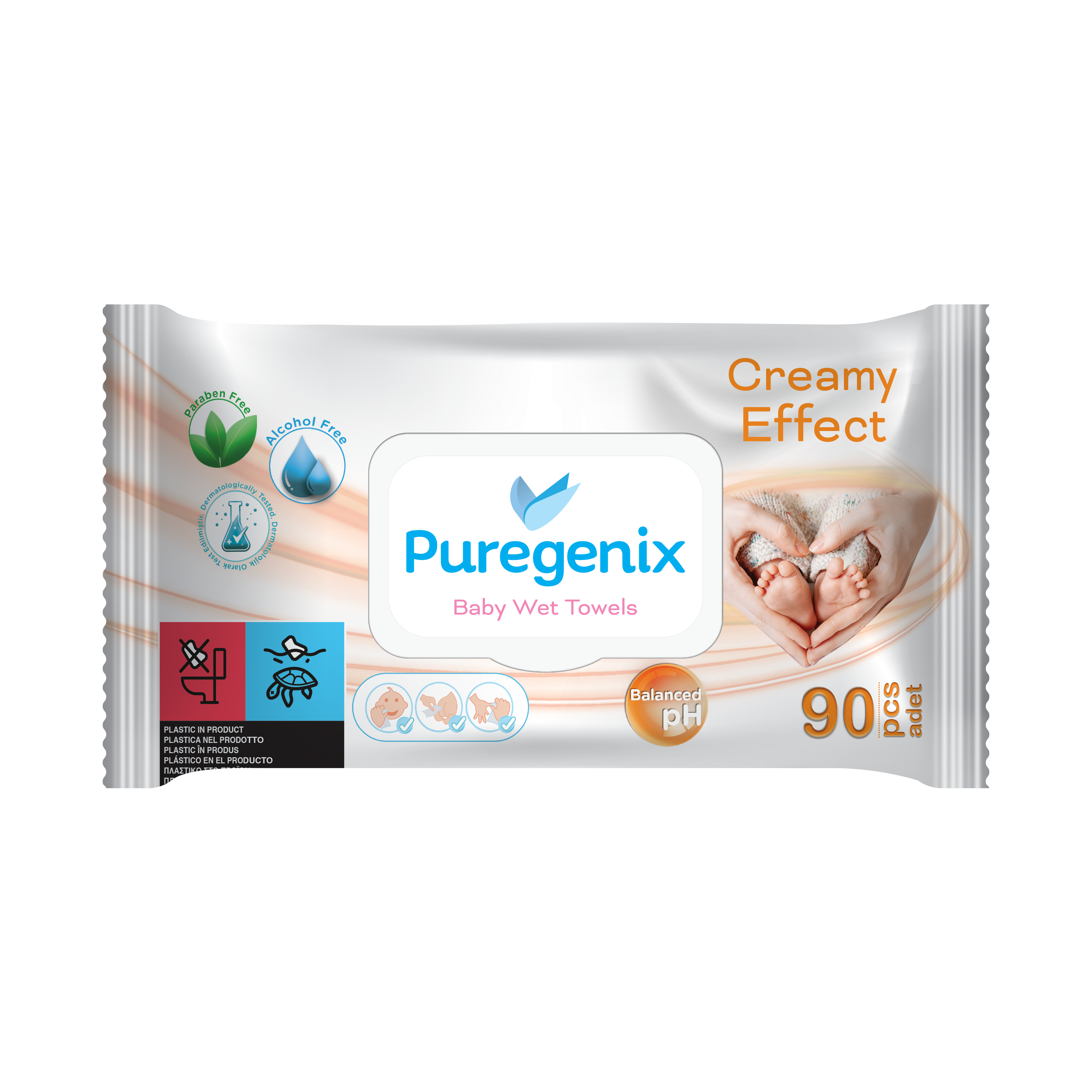 TOALLITAS HÚMEDAS PUREGENIX BEBE EFECTO CREMOSO