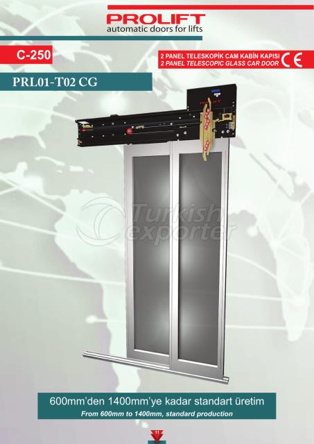 2PNL TELESCOPIC GLASS CAR DOOR