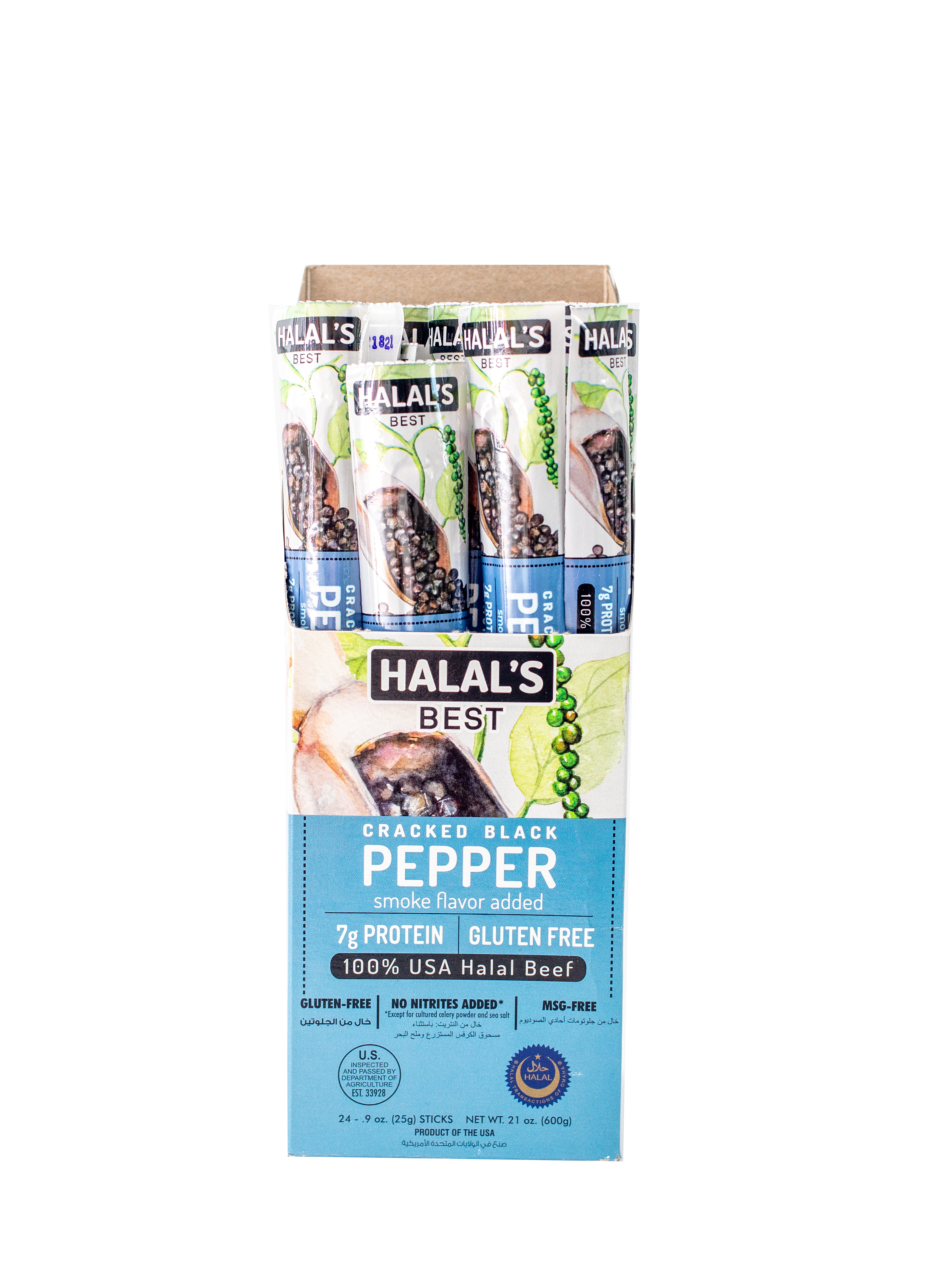 Halal's Best Beef Sticks Black Pepper Flavor 