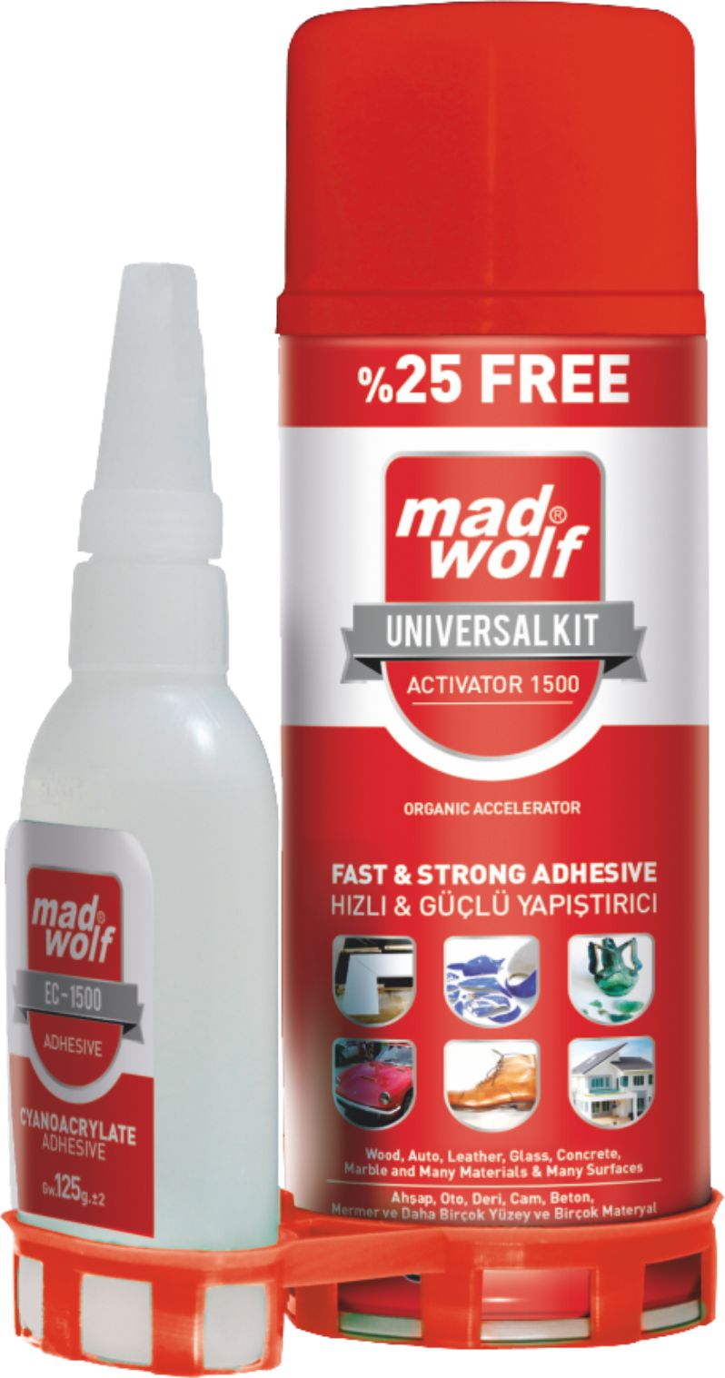 FAST ADHESIVE - MDF KIT (125 GR. 500 ML. // 65 GR. 250 ML. )