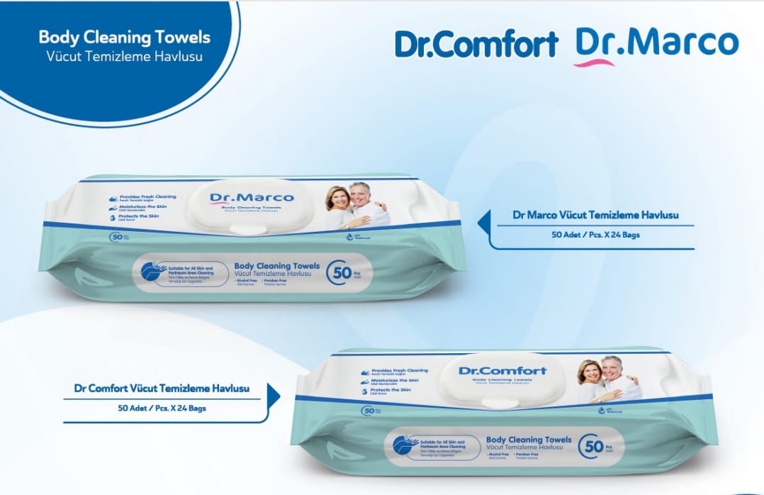 Patient Body Cleaning Wipes (Microwavable)