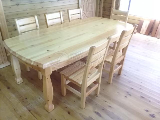 Wooden Table and Chairs