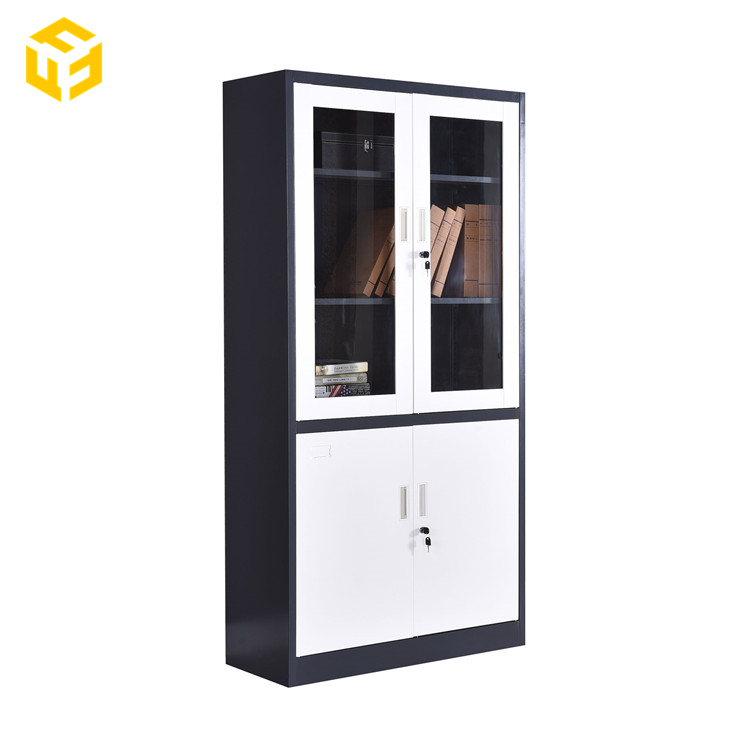 Adjustable Shelves Metal Book Cupboard Iron Storage Steel Cupboard Steel File Cabinet