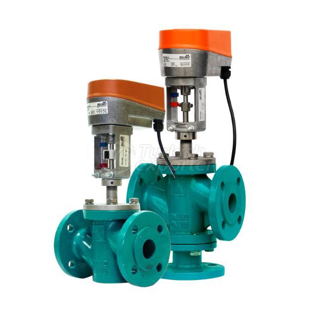 Casted Gray Iron Body Pneumatic or Motorised On-Off Globe Valves