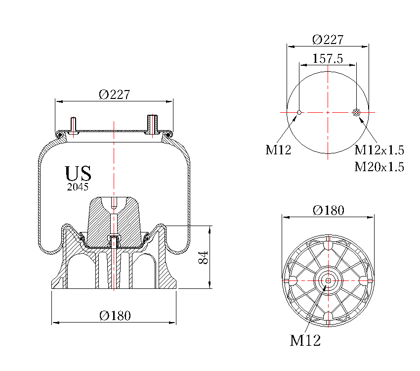 Plastic Air Spring 2045 KPP