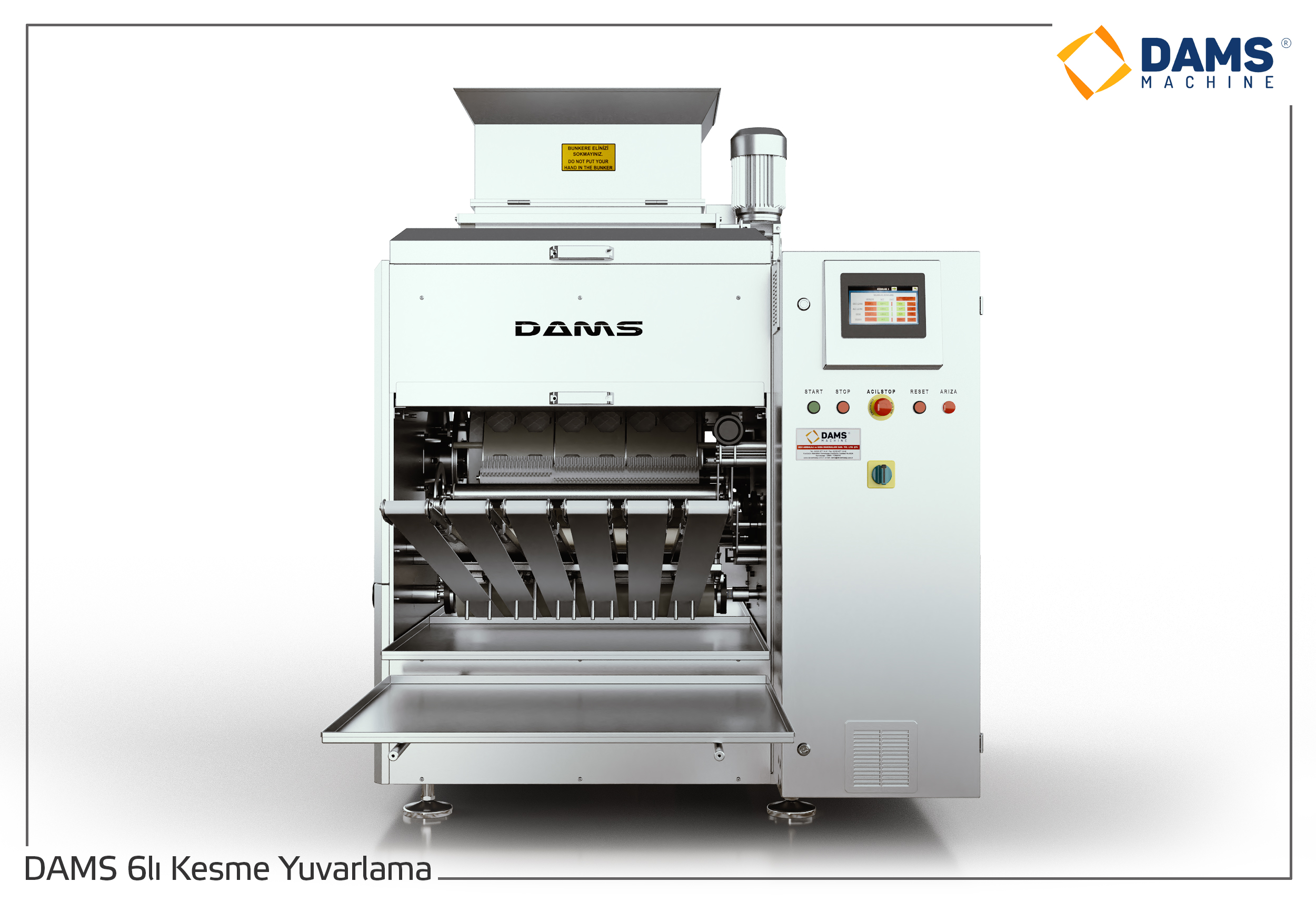 DAMS 6 Rows Dough Cut and Weigh Machine