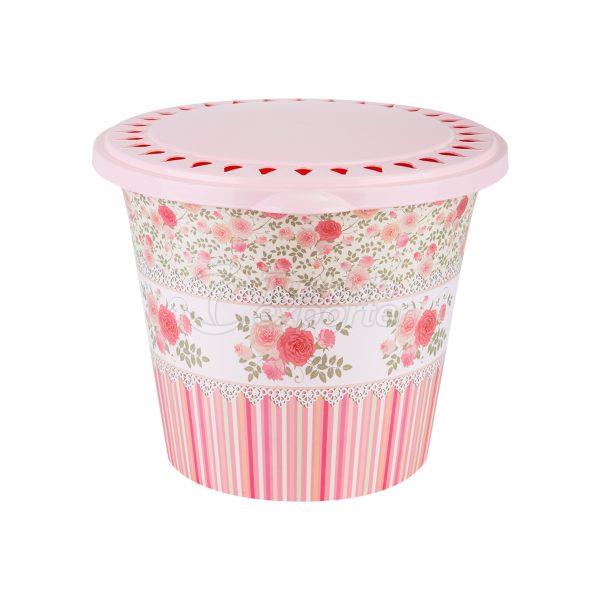 VINTAGE ROUND BASKET M-11745