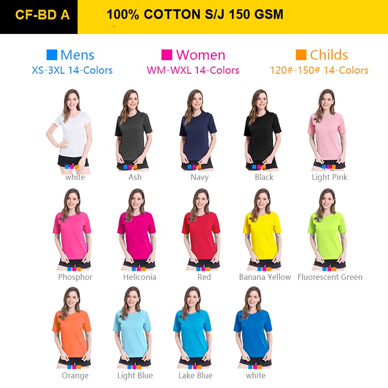 Plain Designer Round Neck Short Sleeve Women's T shirt 