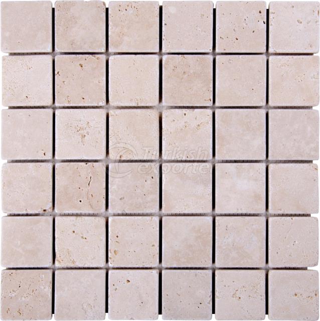 4,8x4,8 Mosaic Light Travertine