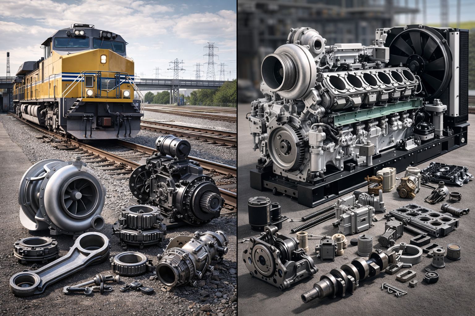 Locoomotive Engines Spare Parts, Railway Equipments and Attachments