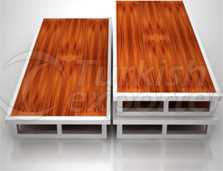 Wooden pallet with profile leg