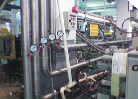 Installation de tuyaux en acier inoxydable