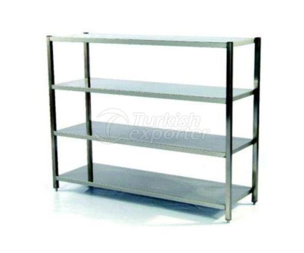 Unidad de estantería encimera plana 4 capas