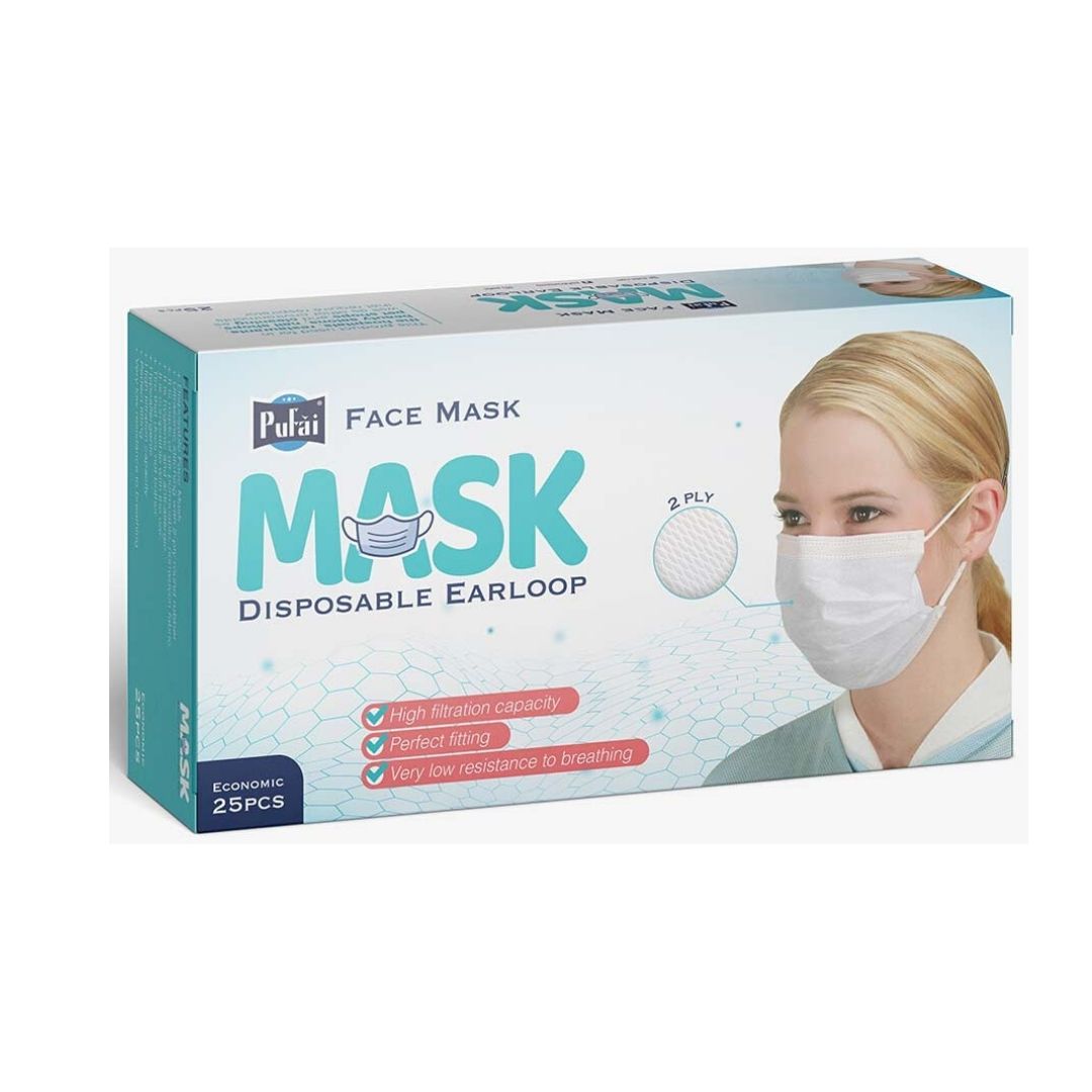 Disposable Earloop Face Mask Perfect Fit High filtration capacity