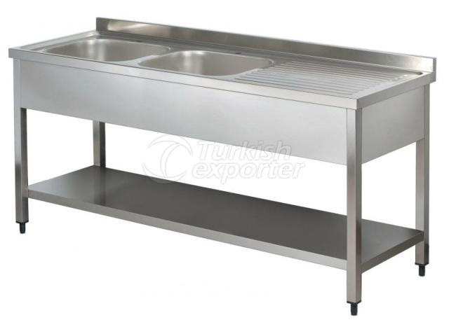 Table évier double