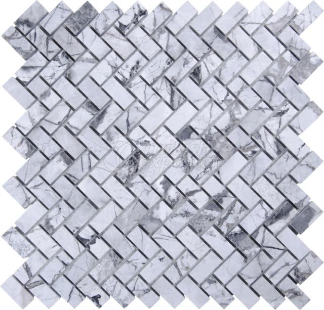 Herringbone Mosaic 1,5x3,2 Iceberg