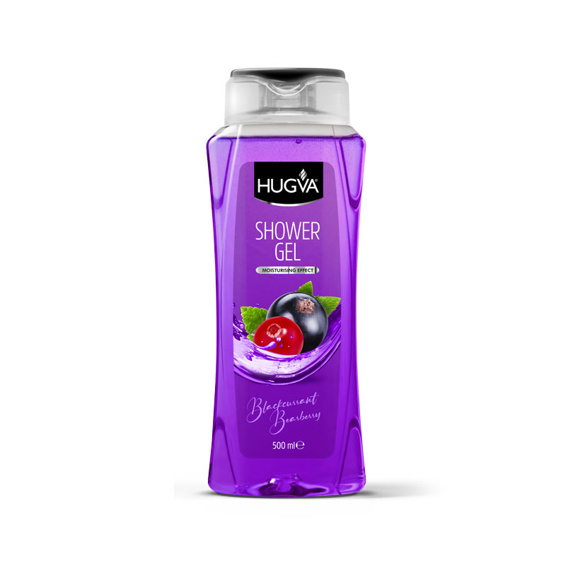 HUGVA SHOWER GEL RED FRUITS, COCONUT&MANGO,BLACKCURRANT&BEARBERRY / 500 ML*12