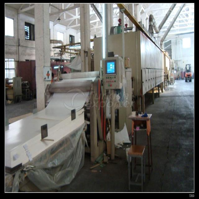 Horizontal paper impregnation line