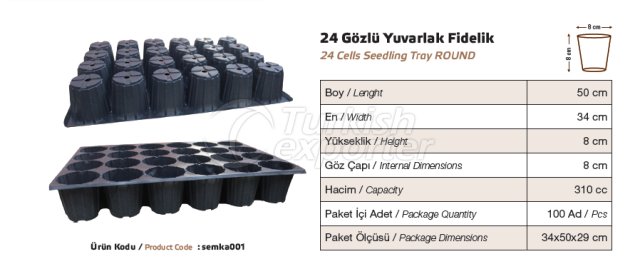 24 Cells Seeding Tray Round