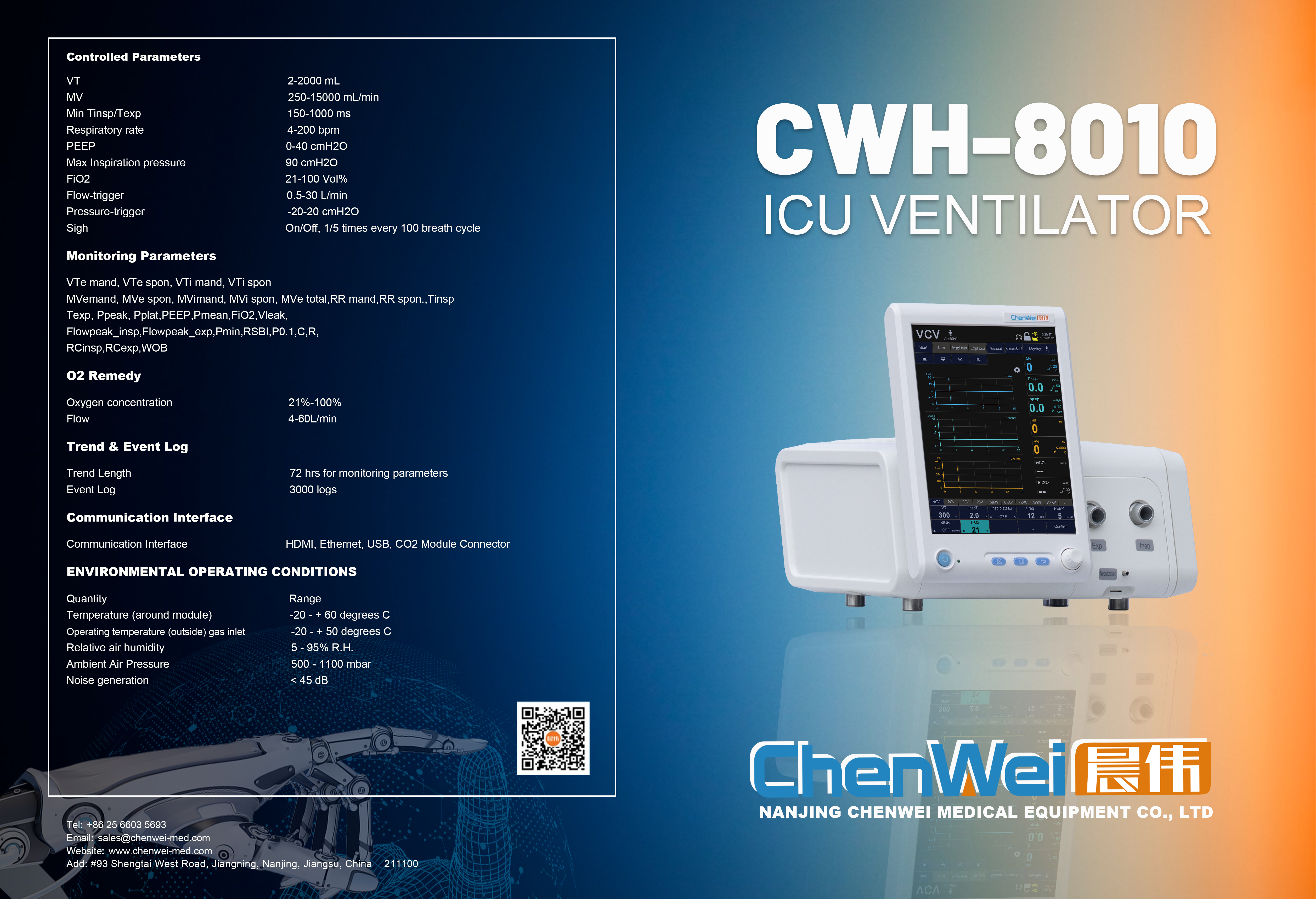 ICU Ventilator CAWH-8010