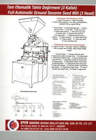 Tam Otomatik Tahin Değirmeni 3 Kafalı