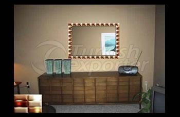 illuminated tile and mirror