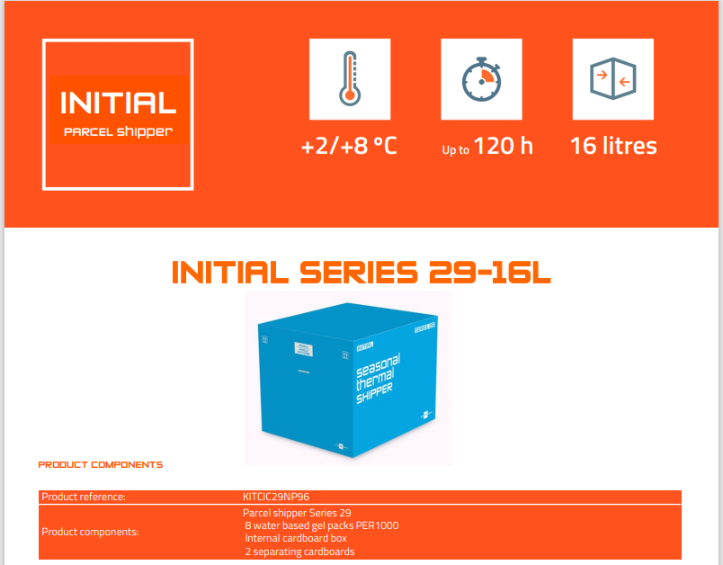 SOFRIGAM- INITIAL PARCEL SHIPPER - 16 L 