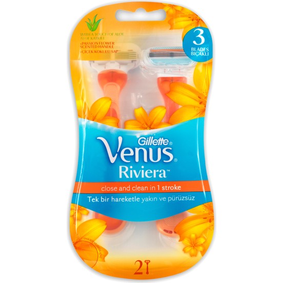 gillette venus riviera women's  razor - count 2