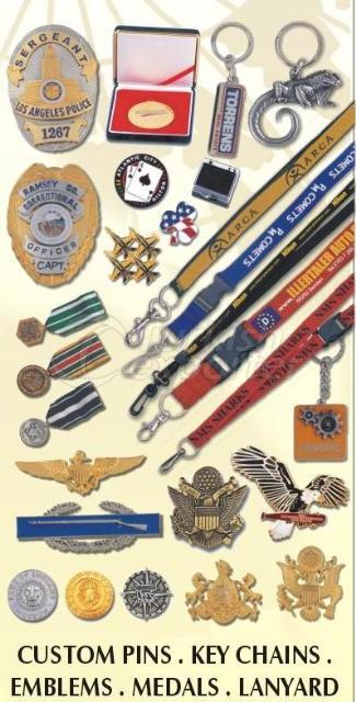 medals badges keychains