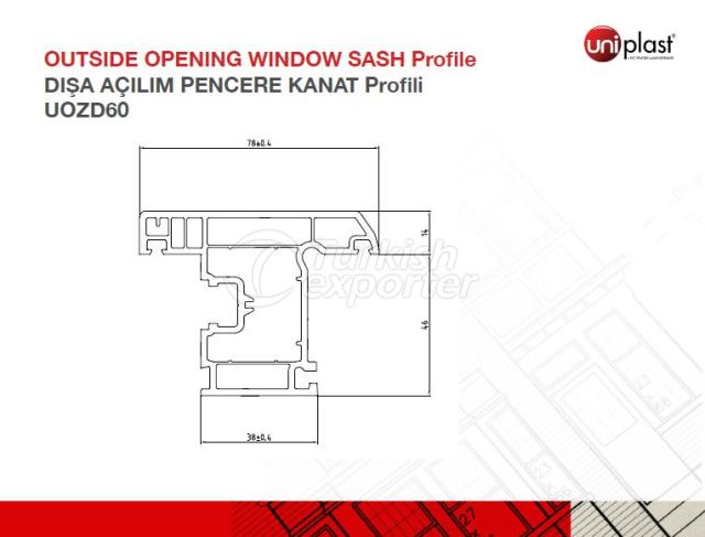 Fora do Perfil Openin Window Sash