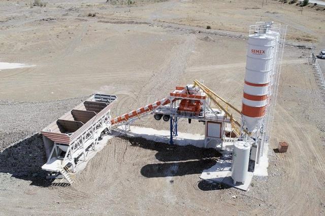 Mobile Type Concrete Batching Plants