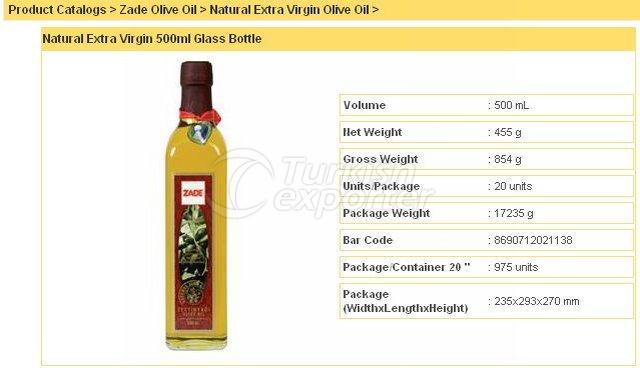 Natural Extra Virgin 500 ml Glass Bottle