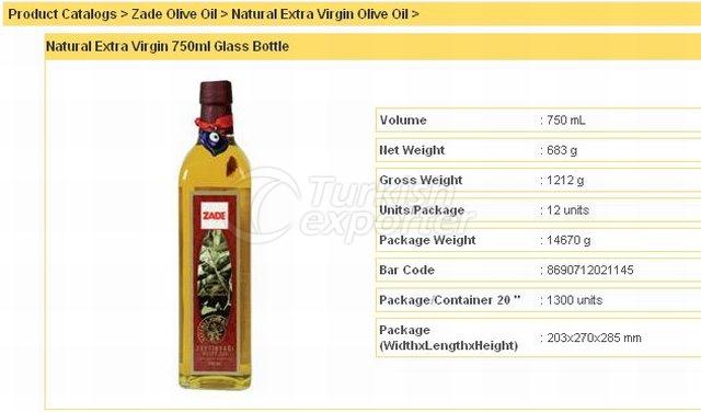 Natural Extra Virgin 750 ml Glass Bottle
