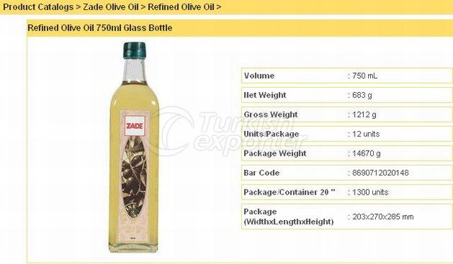 Refined Olive Oil 750 ml Glass Bottle