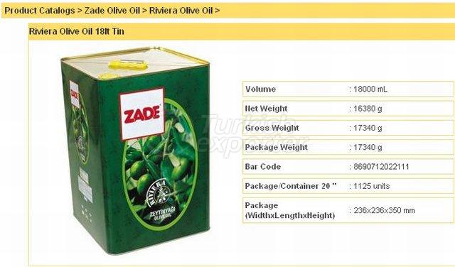 Riviera Olive Oil 18 lt Tin